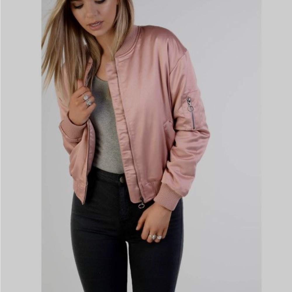 Forever 21 Blush Pink Zip-Up Jacket